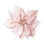Poinsettia de terciopelo SINFE, rosa, Ø 18 cm
