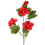 Rama decorativa de hibisco TELSIMA con flores, rojo, 80 cm