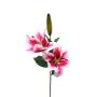 Rama de flores artificiales lirio RODEHILDE, rosa oscuro-blanco, 65 cm
