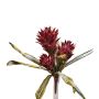 Bromelia Guzmania artificial de terciopelo WALFRIEDE en varilla, rojo burdeos, 50 cm