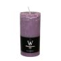 Vela de bloque AURORA, malva, 12cm, Ø5,8cm, 42h - Made in Germany