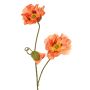 Rama de amapola artificial PEJA, melocotón, 90 cm, Ø 11-13 cm