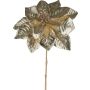 Flor artificial de flor de pascua MERVLON, color champán, 65 cm