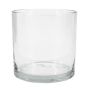 Portavelas cilíndrico de cristal SANSA OCEAN, reciclado, transparente, 12 cm, Ø 12 cm