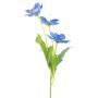 Flor textil Bellis MORKI, azul, 25 cm
