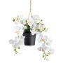 Maceta artificial con flores de orquídea Phalaenopsis LARSAY, maceta decorativa, blanca, 25 cm