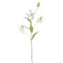 Flor artificial Gloriosa MAFIRNA, blanco-verde, 80 cm