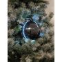 Bola de árbol de Navidad LUVELIA con LED, 5 unidades, negro brillante, Ø8cm