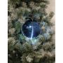 Bola de árbol de Navidad LUVELIA con LED, 5 unidades, azul oscuro brillante, Ø8cm