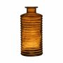 Jarrón de vidrio STUART con estrías, botella, naranja-marrón-transparente, 31 cm, Ø 14,5 cm