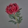 Crisantemo artificial LINGYUN, rojo, 65cm