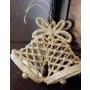 Campanilla para decoración del árbol de Navidad SCOUT, acrílico, purpurina, dorado, 11x3x8cm