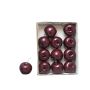 Manzanas artificiales WENHENG, 12 piezas, burdeos-brillante, Ø6,5cm