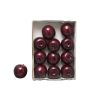 Manzanas artificiales WENHENG, 12 piezas, burdeos-brillante, Ø8cm