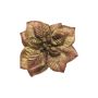 Poinsettia decorativa FEIMEI, violeta-oro, Ø11cm