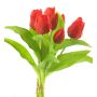 Ramo de tulipanes artificiales LONA, rojo-negro, 30cm