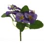 Flor de pensamiento artificial FANGMU en varilla de ajuste, púrpura, 20cm