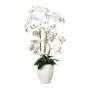 Flor decorativa Phalaenopsis VELTORI, jarrón de cerámica, blanco, 110 cm