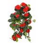Geranio colgante artificial ANTON vara de fijación, rojo, 65cm, Ø5-8cm