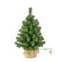 Mini árbol Navidad artificial WARSCHAU, saco yute , 60cm, Ø40cm