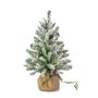 Árbol Navidad artificial WIEN, piñas, saco yute, nevado, 60cm, Ø40cm