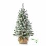 Árbol Navidad artificial WIEN, piñas, saco yute, nevado, 90cm, Ø50cm