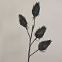 Decoración cardo noble espuma plástica MISAEL con purpurina, negro, 120 cm