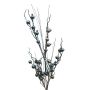 Rama de rosas artificiales ARGYLE con escaramujos, purpurina, negro, 90 cm