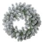 Corona decorativa de abeto FRANKLIN, nevado, blanco-verde, Ø60cm