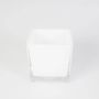 Maceta de cristal KIM EARTH, blanco, 10x10x10cm