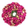 Corona de hortensias textiles MEJA, fucsia, Ø35cm