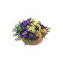 Composición de flores artificiales de Anémona, Astilbe IGNATIO sobre placa, violeta-amarillo, 17cm, Ø28cm
