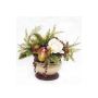 Arreglo artificial de rosa, hortensia, peras SUKKI, maceta decorativa, blanco-rojo-verde, 26cm, Ø30cm