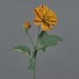 Rama de flores artificiales Dalia GINGER, Eco Collection, amarillo anaranjado, 60 cm, Ø 10 cm