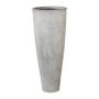 Jarrón alto redondo para plantas NARUKO, 3 unidades, fibra de vidrio, gris, 25 x 60 cm, 33 x 80 cm, 41 x 100 cm