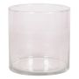 Portavelas cilíndrico de cristal SANYA OCEAN, transparente, 12 cm, Ø 12 cm