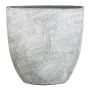 Macetero AGAPE, cerámica, ovalado, con vetas, gris hormigón, 51 x 17 x 57 cm