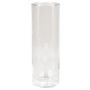 Jarrón para flores SANYA OCEAN, vidrio, cilíndrico, transparente, 25 cm, Ø 10 cm