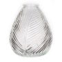 Botella de vidrio NELLOMIO con estructura de hojas, transparente, 16 cm, Ø 14 cm