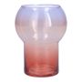 Jarrón decorativo ONOFRIO, vidrio, lila-rosa-salmón-transparente, 16 cm, Ø 12 cm
