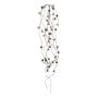 Rama artificial de alerce ZALMET con piñas, colgante, congelada, blanca, 150 cm