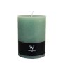 Vela cilíndrica para farol AURORA, verde menta, 14cm, Ø10cm, 100h - Made in Germany