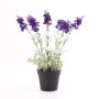 Lavanda artificial LOUISE, maceta decorativa, violeta oscuro, 30cm, Ø3cm