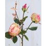 Rosa artificial DELILAH, rosa-verde, 55cm, Ø6cm
