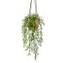 Cesta colgante con esparraguera artificial SILIJA, maceta de terracota, 75cm