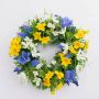 Corona artificial FILIPPA, narcisos, jacintos, multicolor, Ø30cm