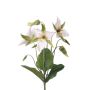 Rama de azucena artificial MADIE vara fijación , blanco-verde, 40cm, Ø10-12cm