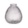 Botella de cristal NELLOMIO con estructura de hoja, transparente, 13cm, Ø12cm