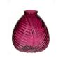 Botella de cristal NELLOMIO con estructura de hoja, rosa-transparente, 13cm, Ø12cm