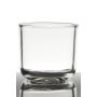 Portavelas de cristal NICK, transparente, 13cm, Ø14cm